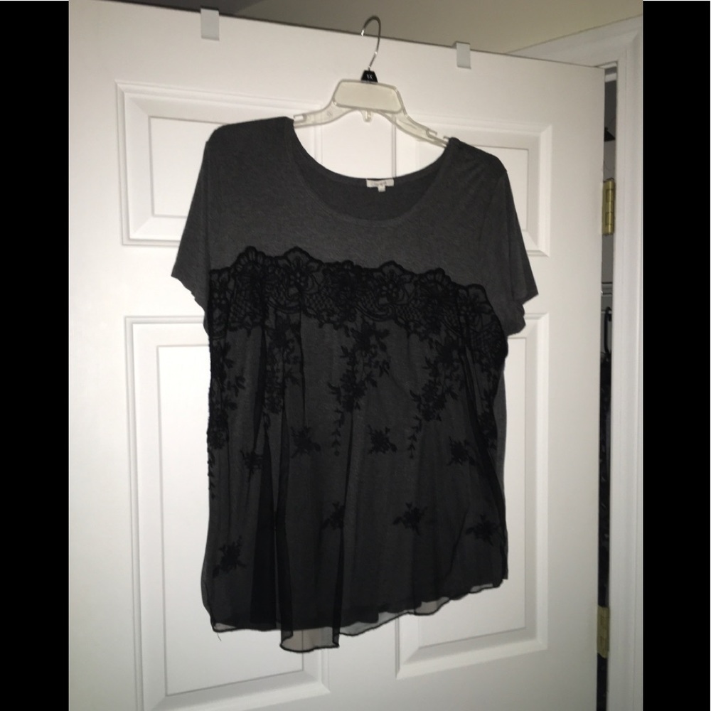 Maurices Mesh Overlay Top 3X